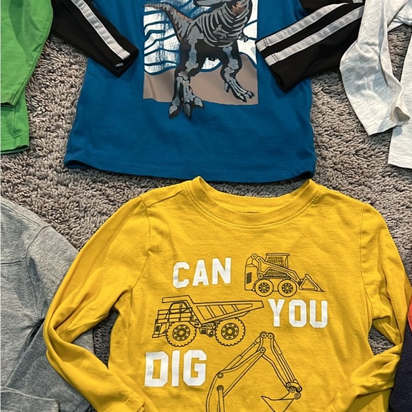 Toddler 4T Boys Long Sleeve Winter Shirt Bundle - 8 pcs - Picture 4 of 7